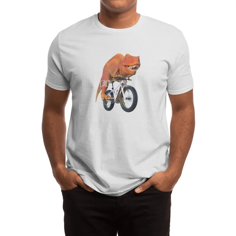 T Rex Bike Rider Spor T-Shirt