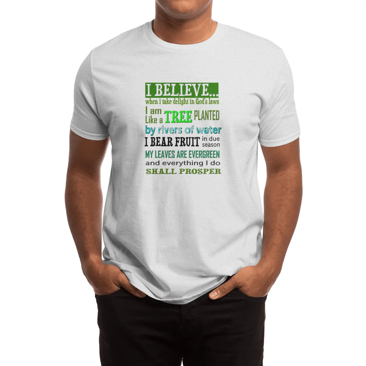 I believe I am like a tree planted by the rivers Spor T-Shirt