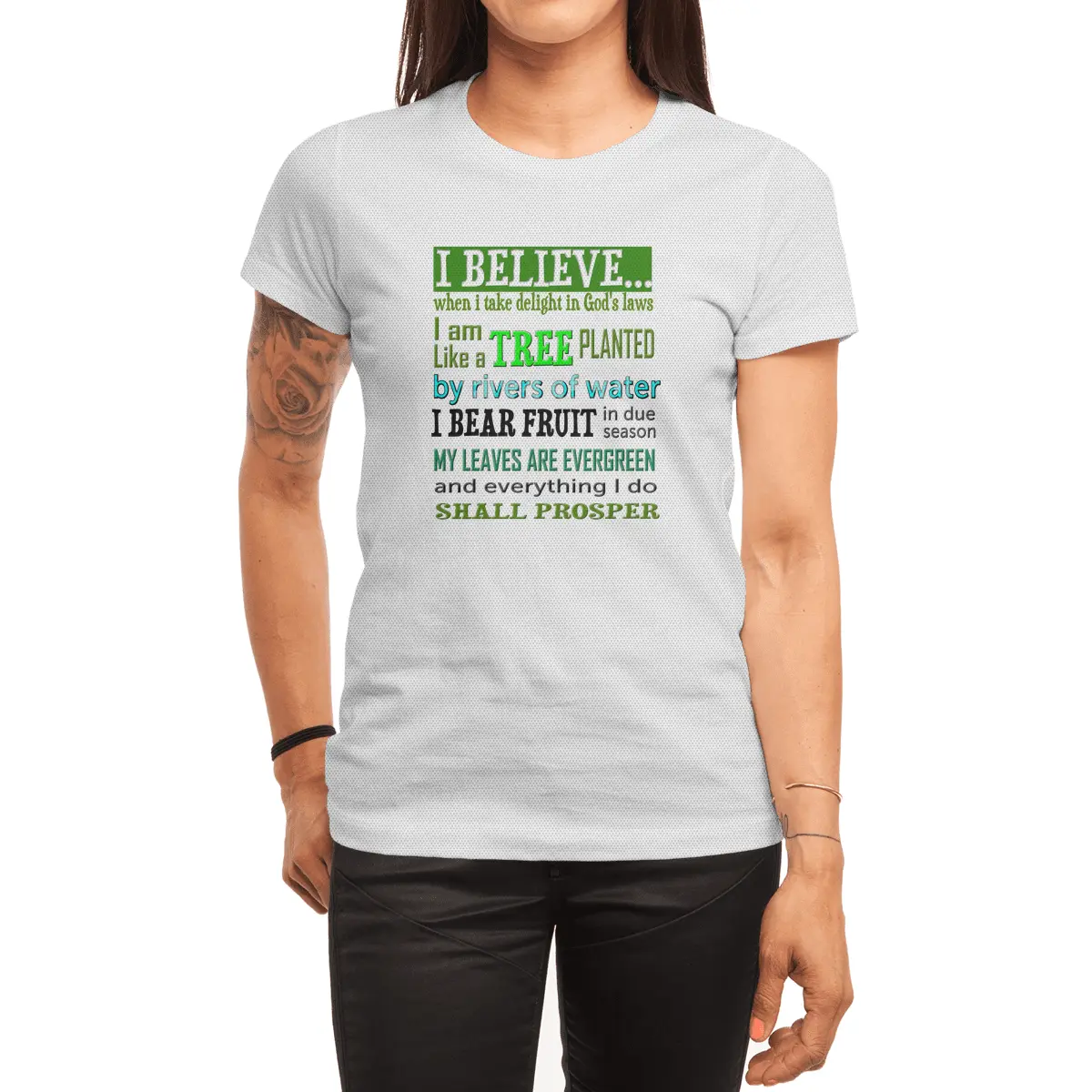 I believe I am like a tree planted by the rivers Spor T-Shirt