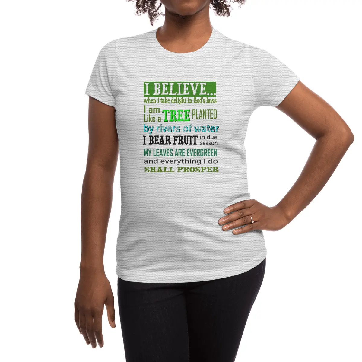I believe I am like a tree planted by the rivers Spor T-Shirt