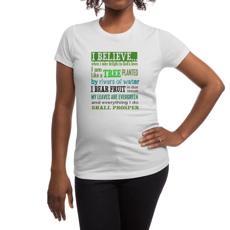 I believe I am like a tree planted by the rivers Spor T-Shirt