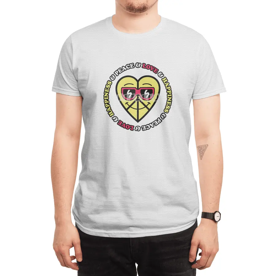 Peace & Love & Happiness Spor T-Shirt