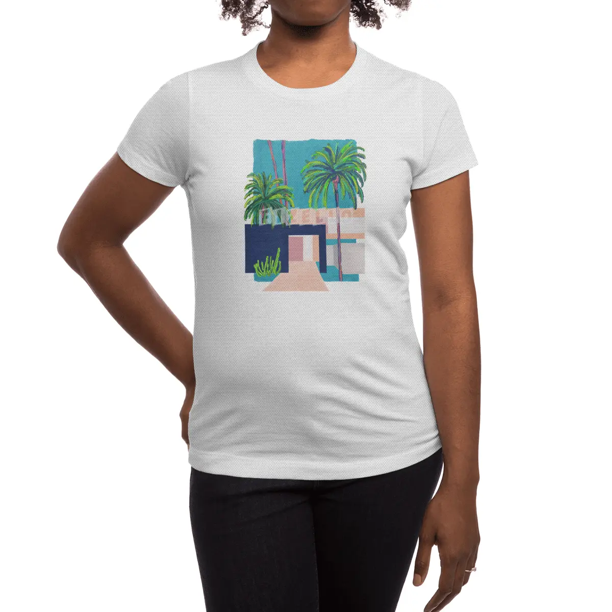 Palm tree house Spor T-Shirt