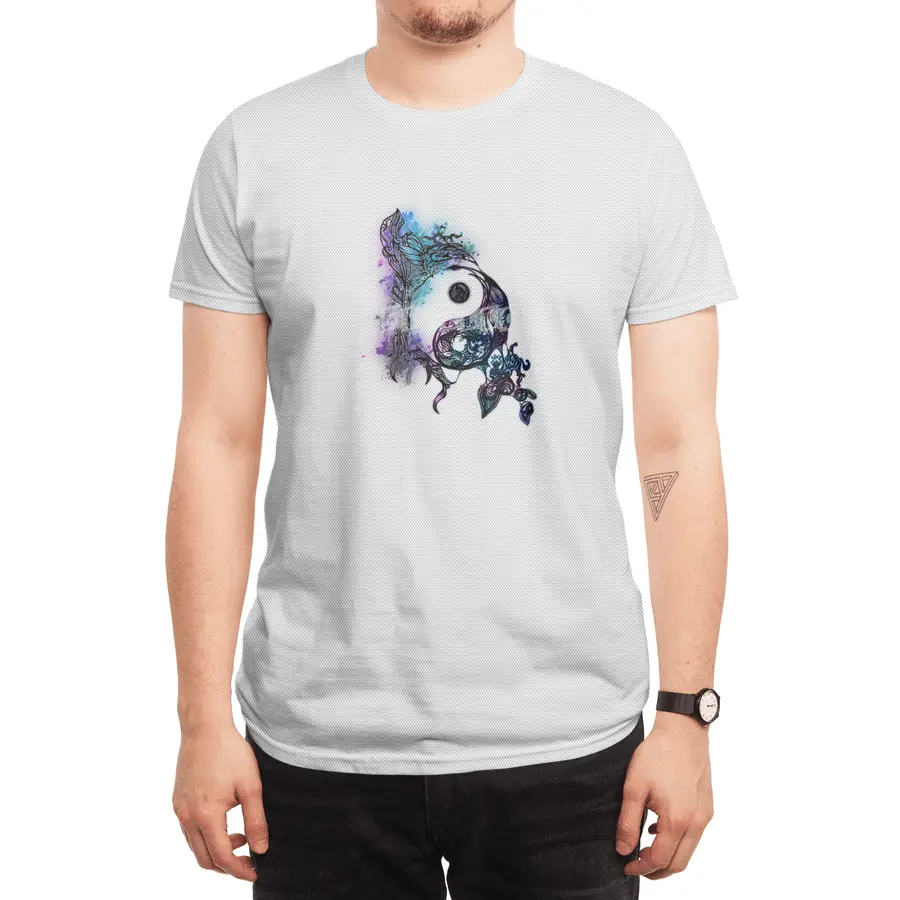 Zen Doodle Yin Yang Magenta Spor T-Shirt