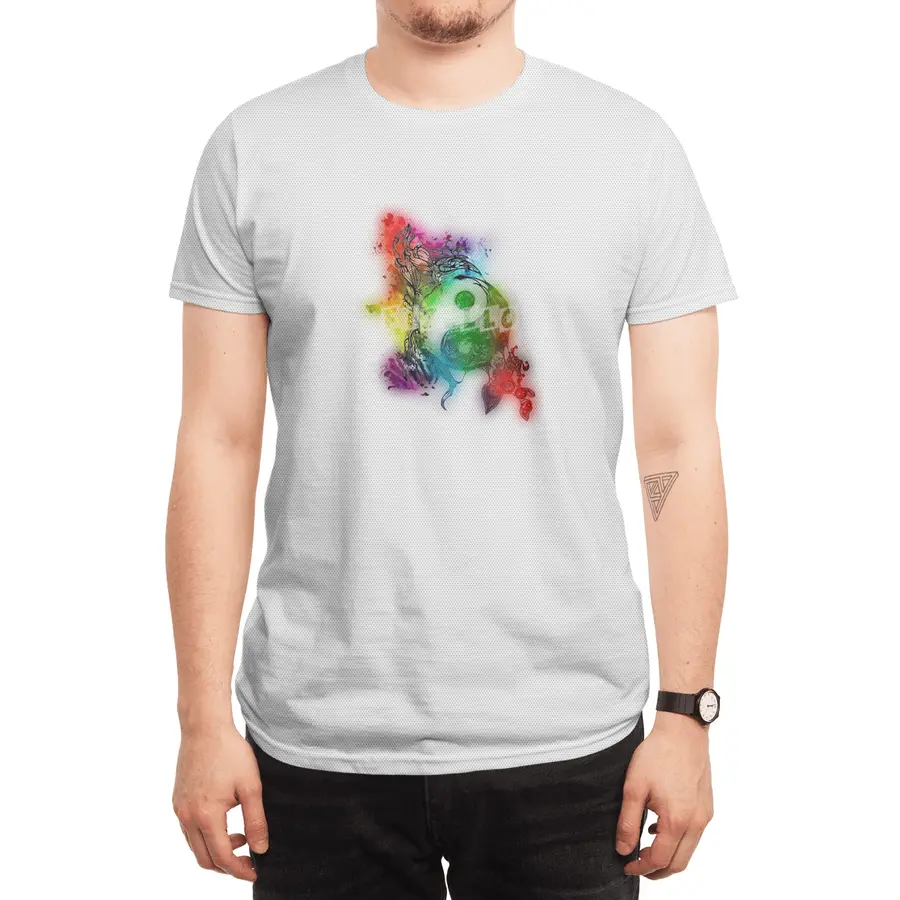 Zen Doodle Yin Yang Rainbow Pride Spor T-Shirt