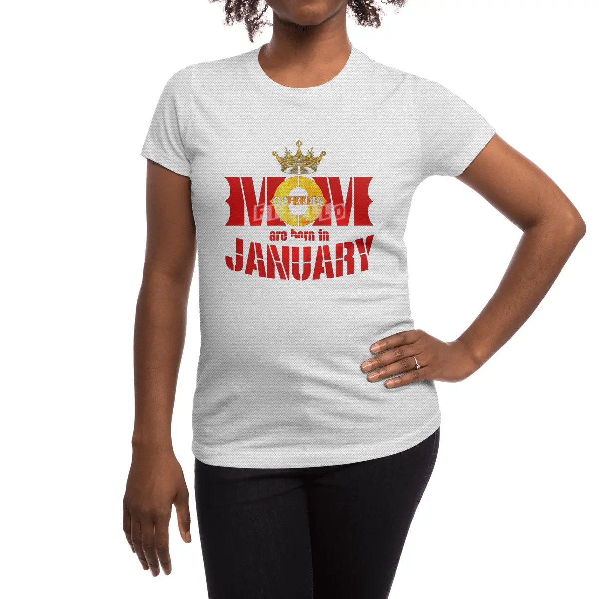 Mom mother Queens are born in january Spor T-Shirt