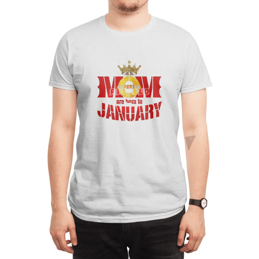 Mom mother Queens are born in january Spor T-Shirt