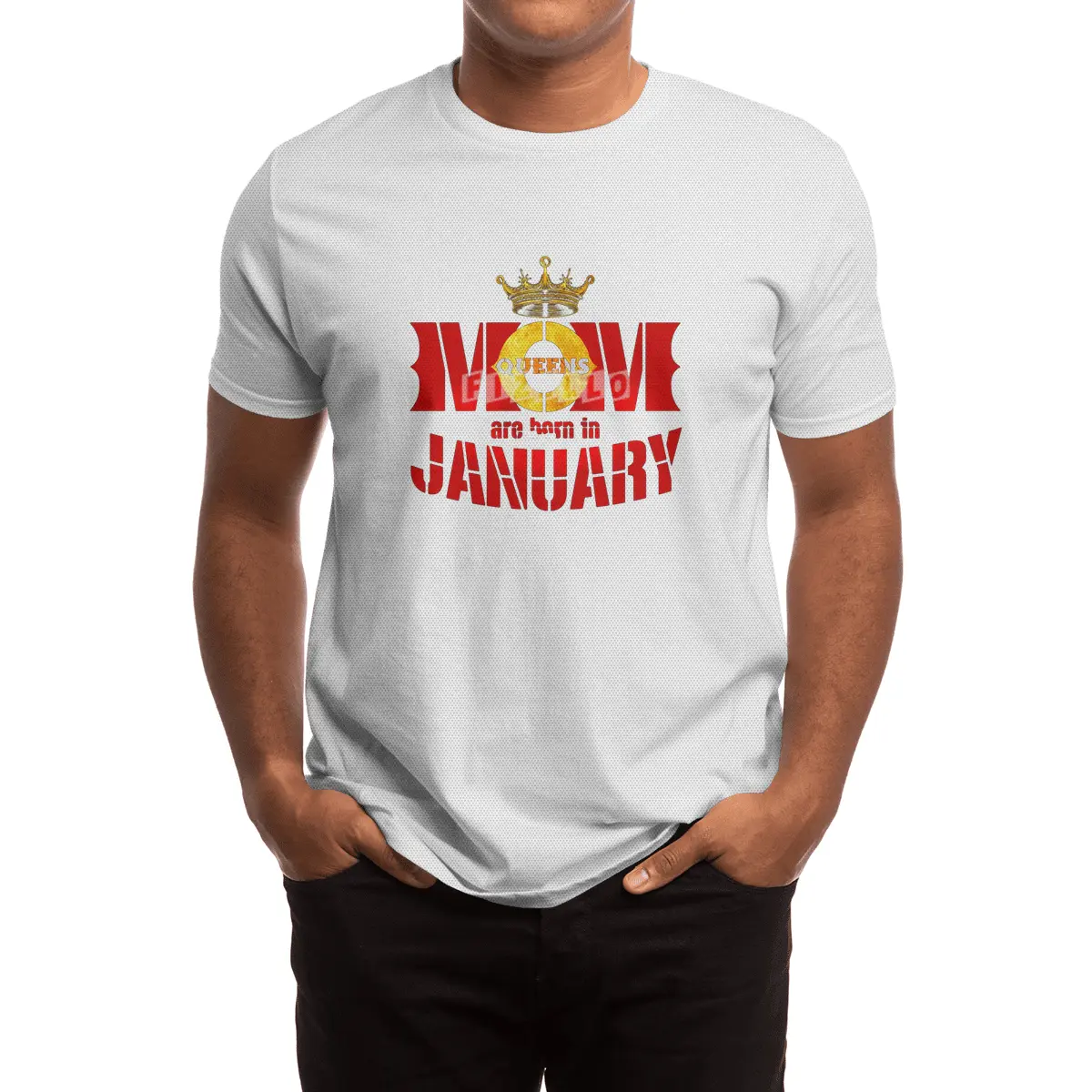 Mom mother Queens are born in january Spor T-Shirt