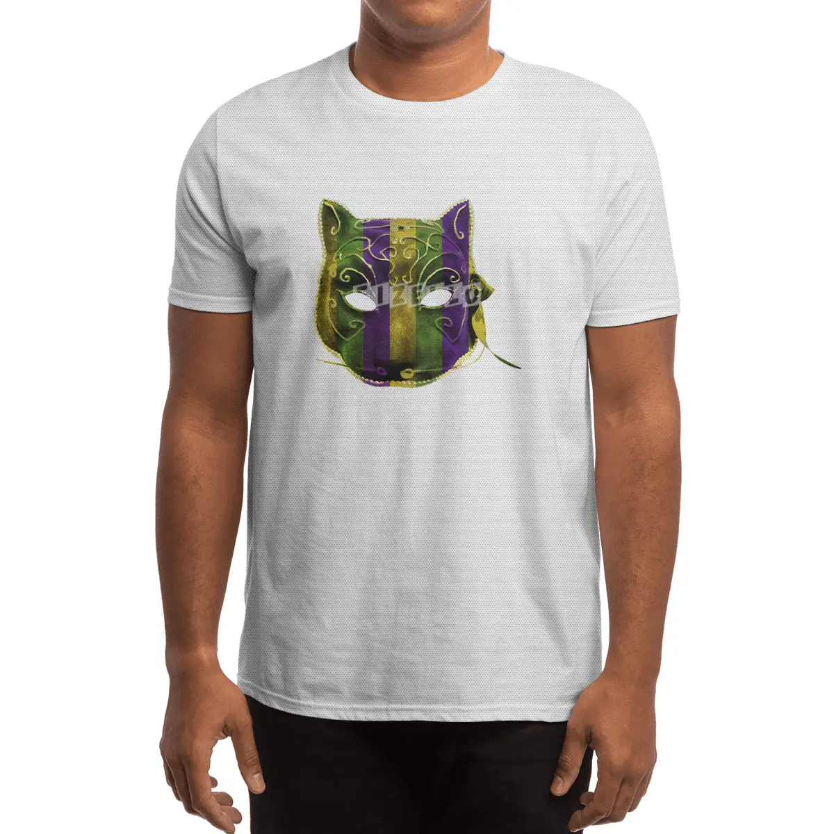 Catwoman Mardi Gras Mask Spor T-Shirt