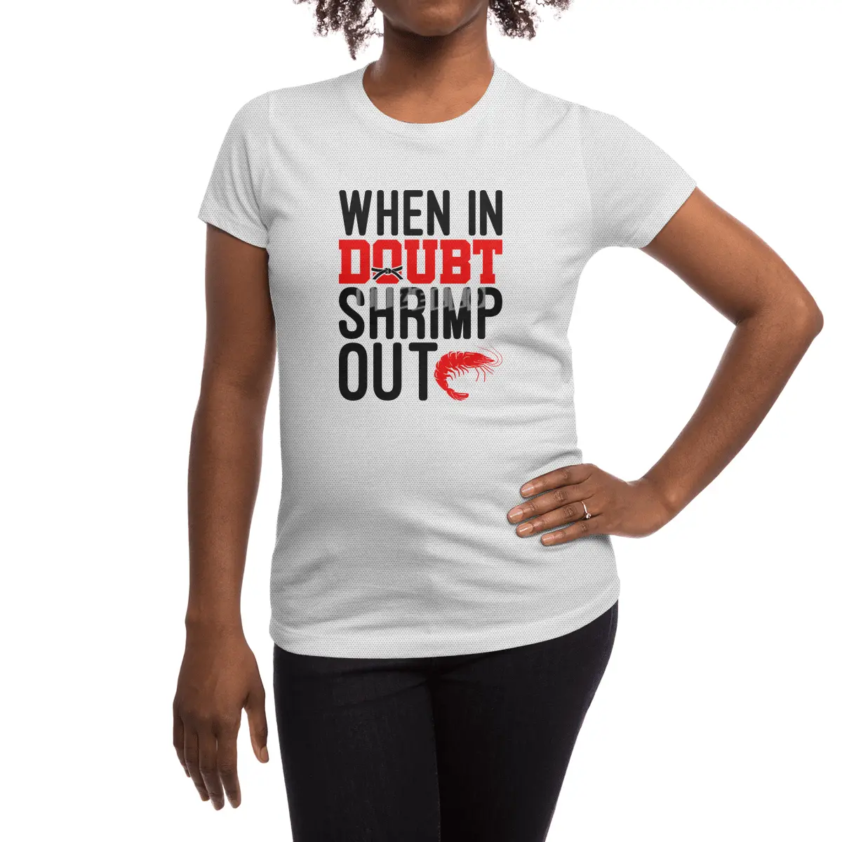 When In Doubt Shrimp Out Jiu Jitsu BJJ Martial Arts Spor T-Shirt
