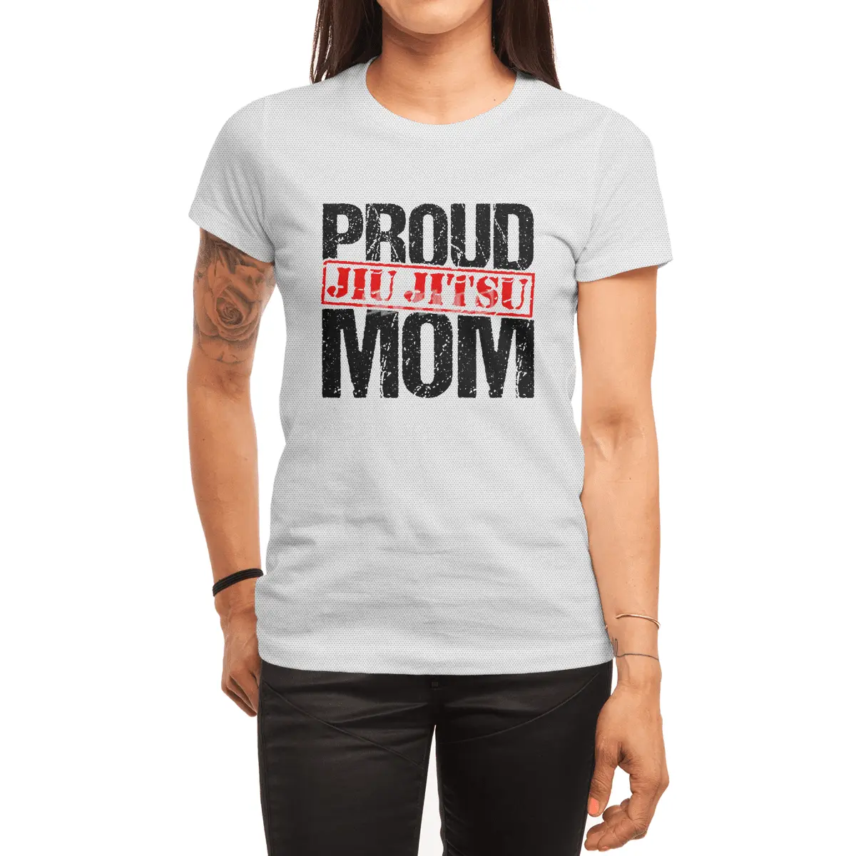 Proud Jiu Jitsu Mom BJJ Martial Arts Spor T-Shirt