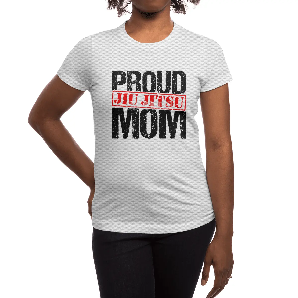 Proud Jiu Jitsu Mom BJJ Martial Arts Spor T-Shirt