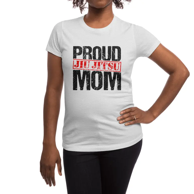 Proud Jiu Jitsu Mom BJJ Martial Arts Spor T-Shirt