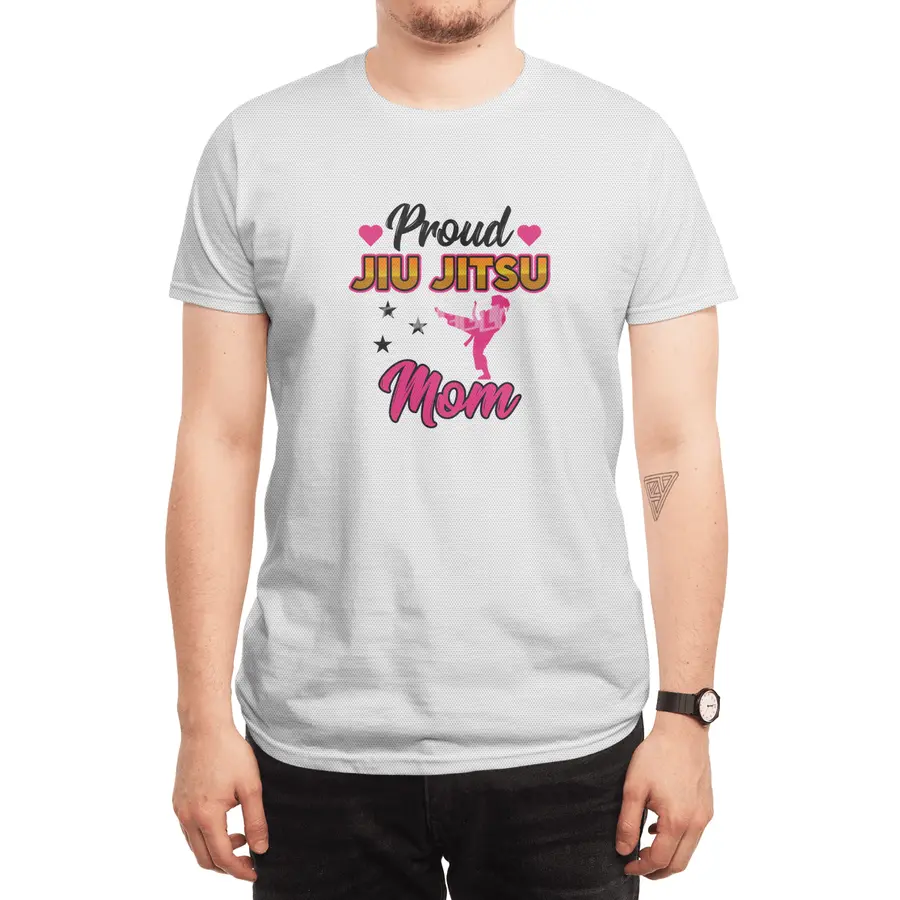 Proud Jiu Jitsu Mom BJJ Martial Arts Spor T-Shirt