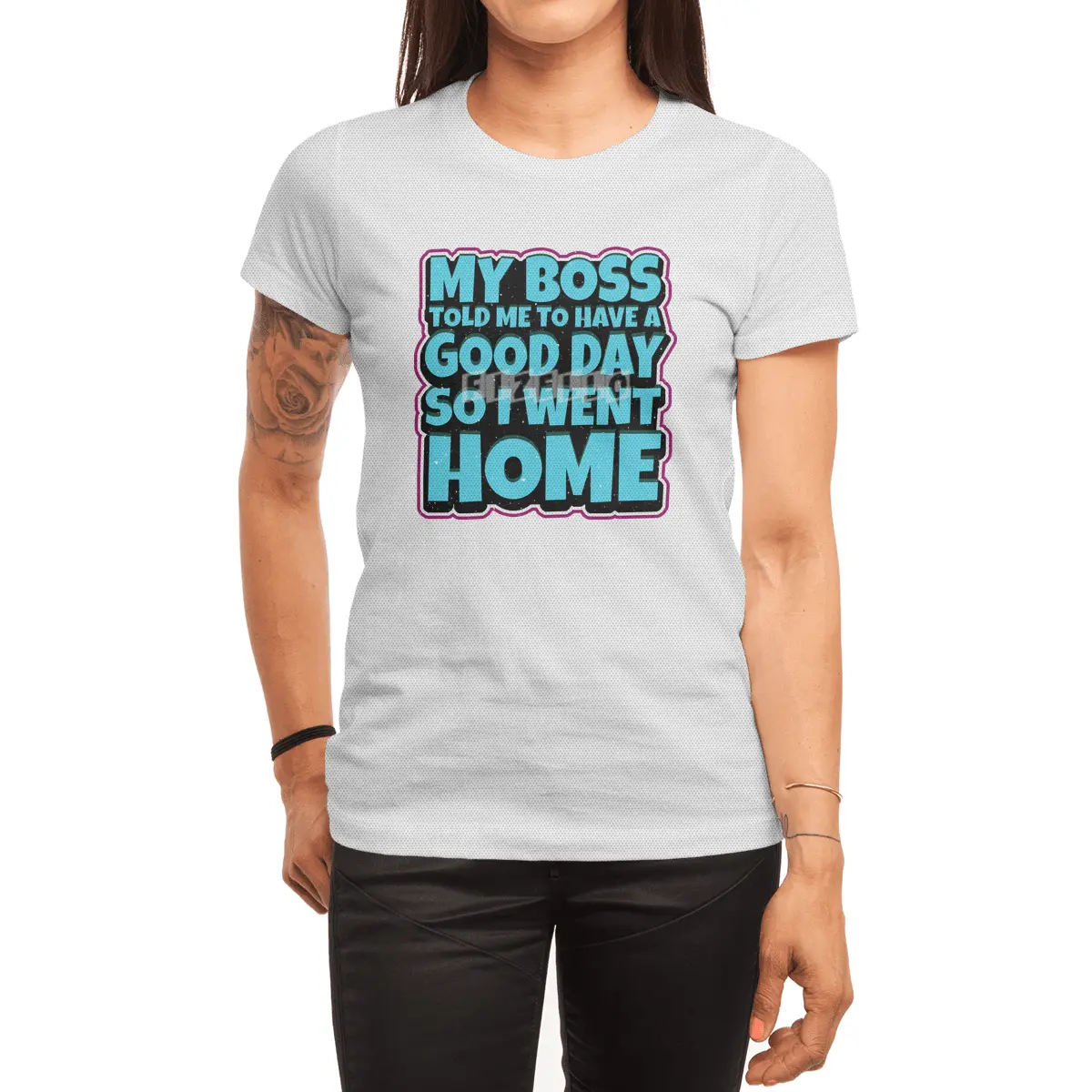 my boss told me to have a good day so i went home Spor T-Shirt