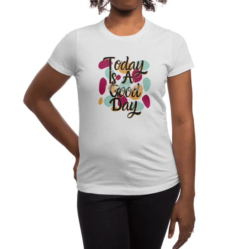 Today Is A Good Day Colorful Polka Blobs - Abstract Wobbly Polka Dots Spor T-Shirt