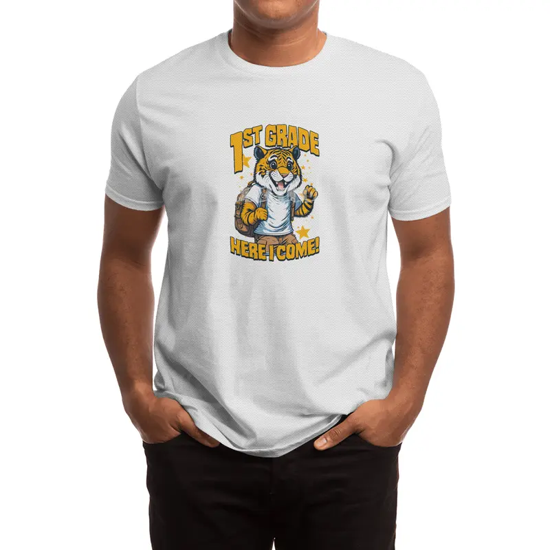 1st Grade Here I Come Back To First Day Of School Tiger Spor T-Shirt