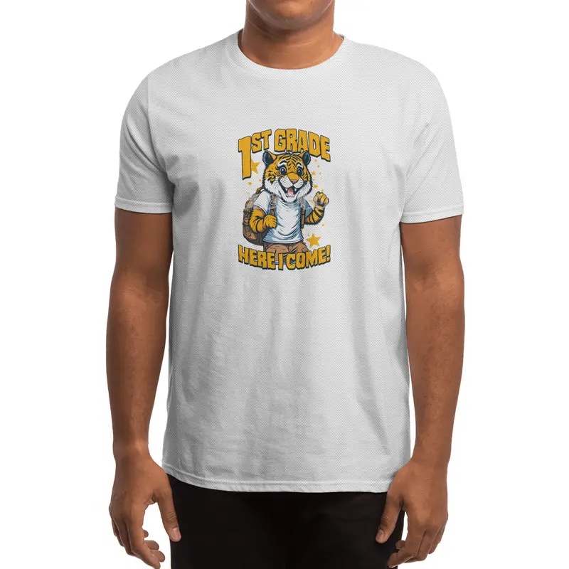 1st Grade Here I Come Back To First Day Of School Tiger Spor T-Shirt