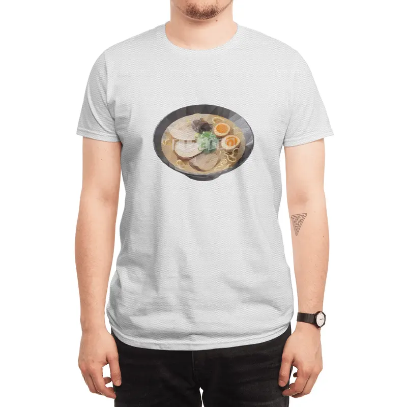 Japanese Tonkotsu Ramen Polygon Art Spor T-Shirt
