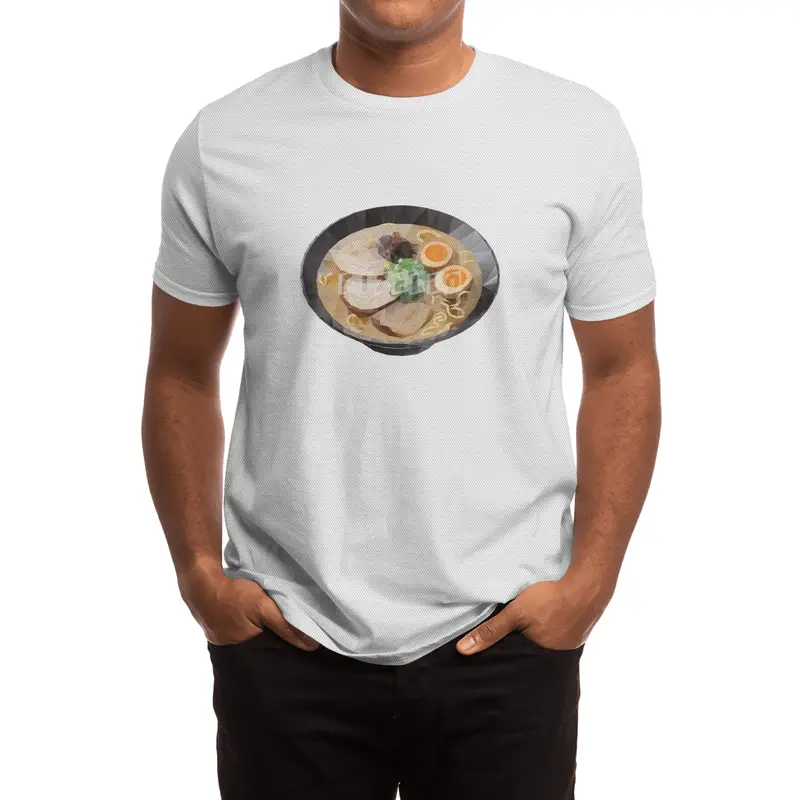 Japanese Tonkotsu Ramen Polygon Art Spor T-Shirt