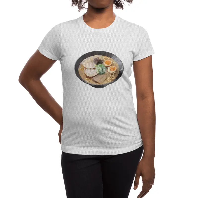 Japanese Tonkotsu Ramen Polygon Art Spor T-Shirt