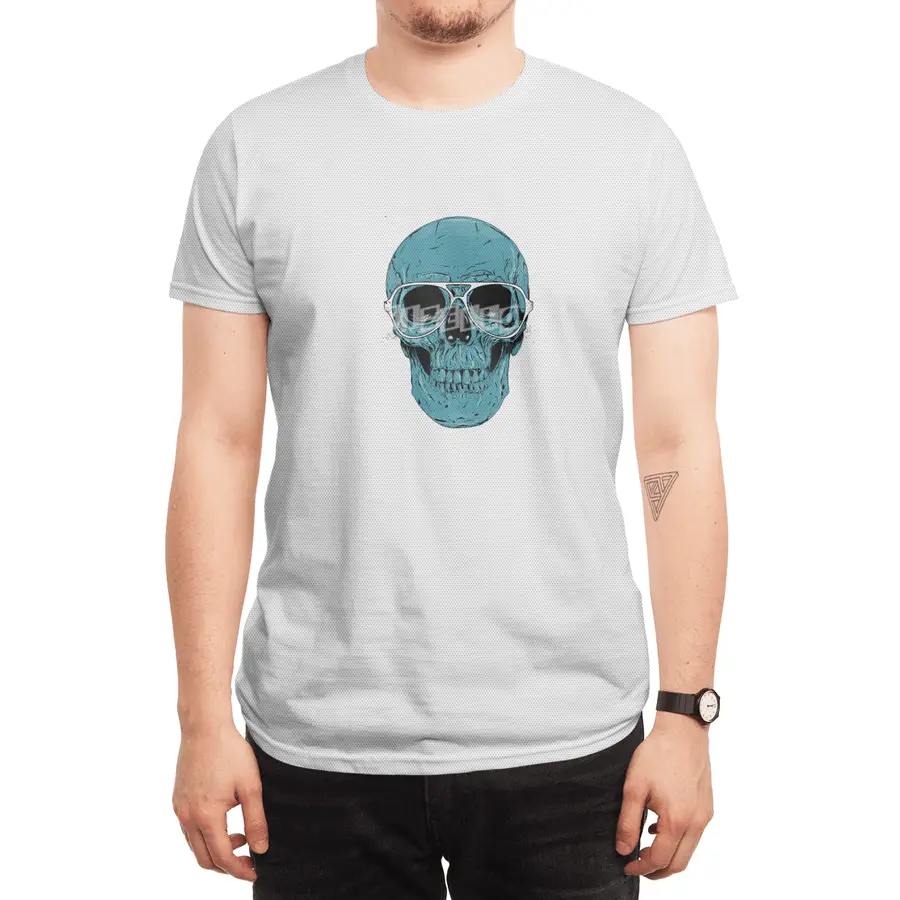 Blue skull Spor T-Shirt