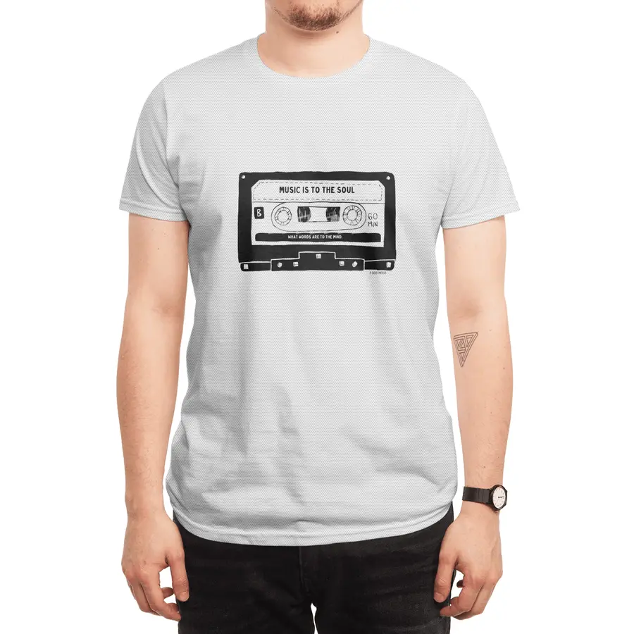 Cassette - Music is to the Soul What words are to the Mind Spor T-Shirt