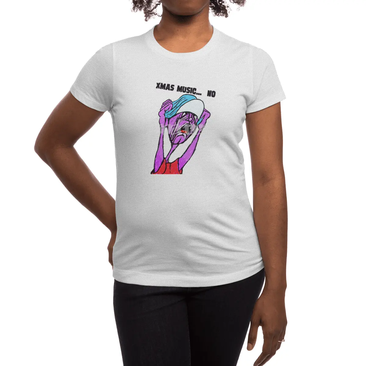 No More Xmas Music  Spor T-Shirt