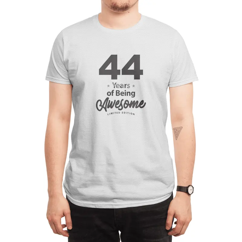 44 Years Of Being Awesome 44th Birthday Spor T-Shirt