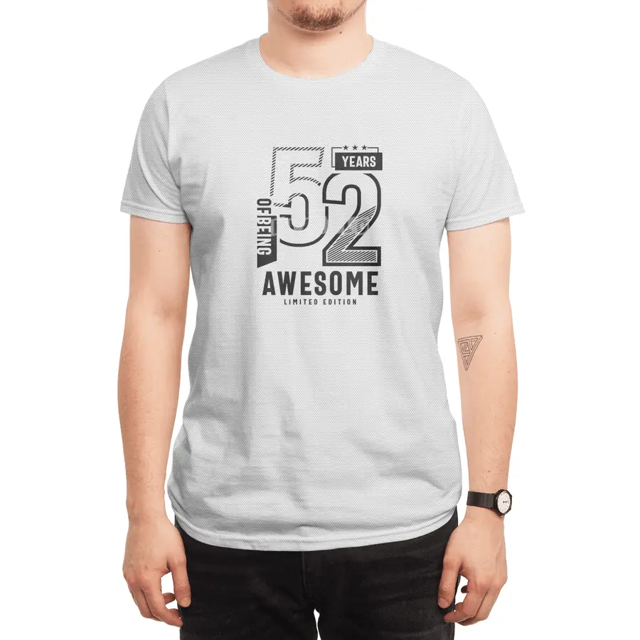 52 Years Of Being Awesome 52nd Birthday Spor T-Shirt