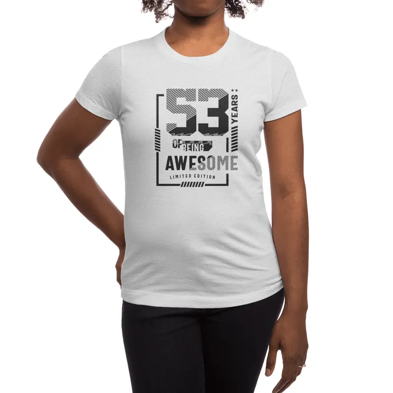 53 Years Of Being Awesome 53rd Birthday Spor T-Shirt