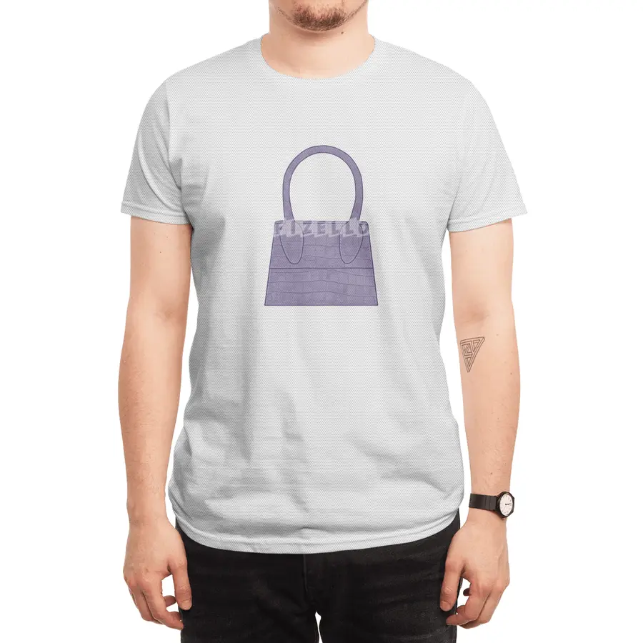 Purple leather crocodile skin miniature hand bag Spor T-Shirt
