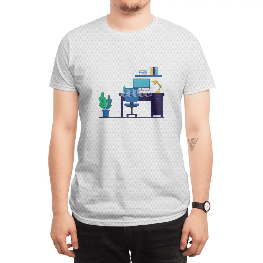 Desk flat illustration design Spor T-Shirt