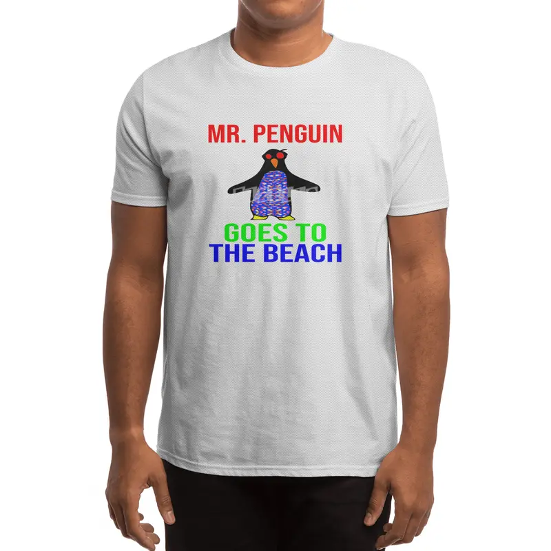 Mr, Penguin Goes To The Beach Spor T-Shirt