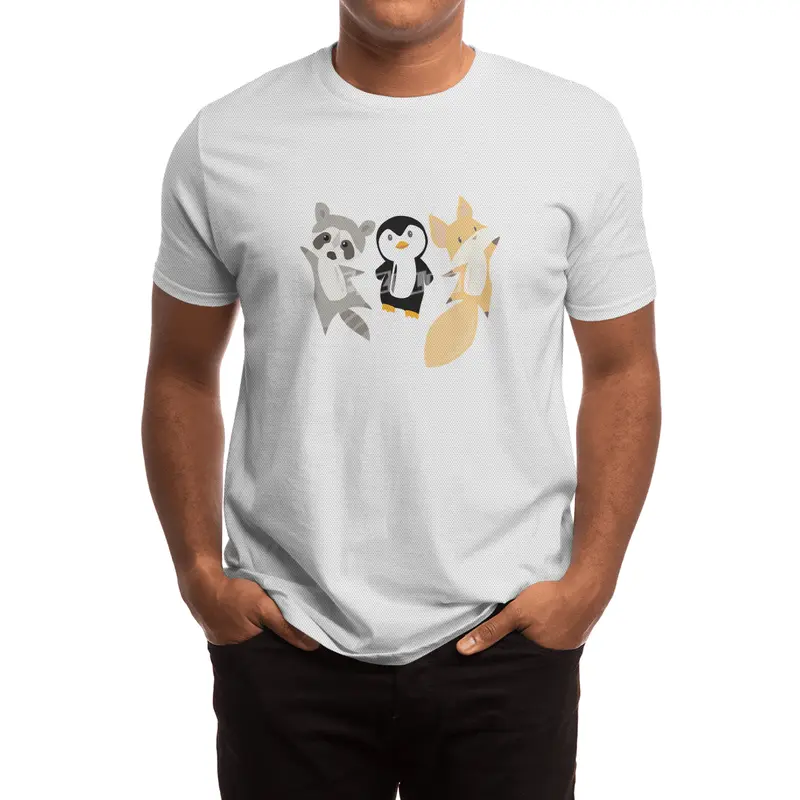 Raccoon Penguin Fox Funny Animals For Kids Spor T-Shirt