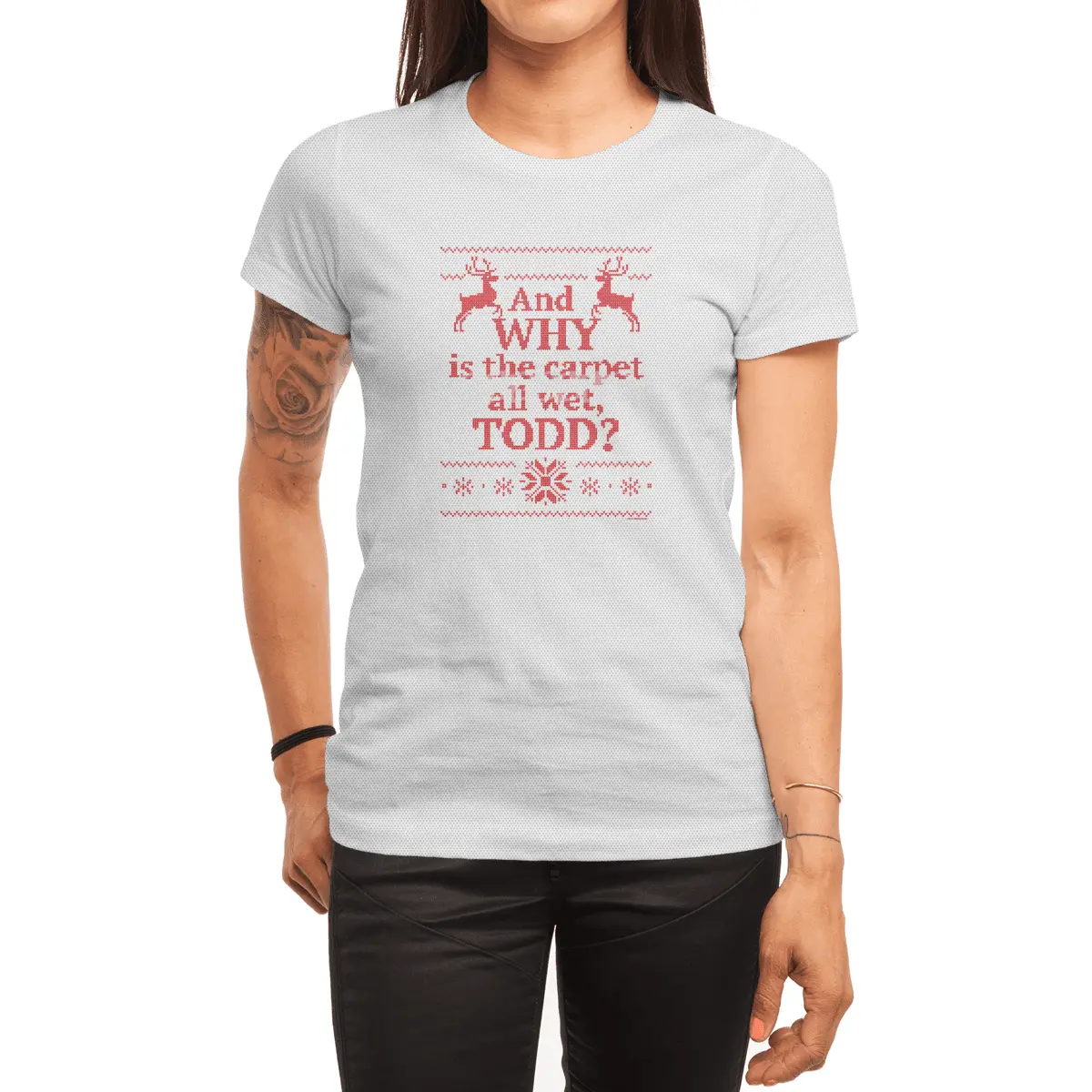 Christmas Vacation - and WHY is the carpet all wet, Todd? Spor T-Shirt