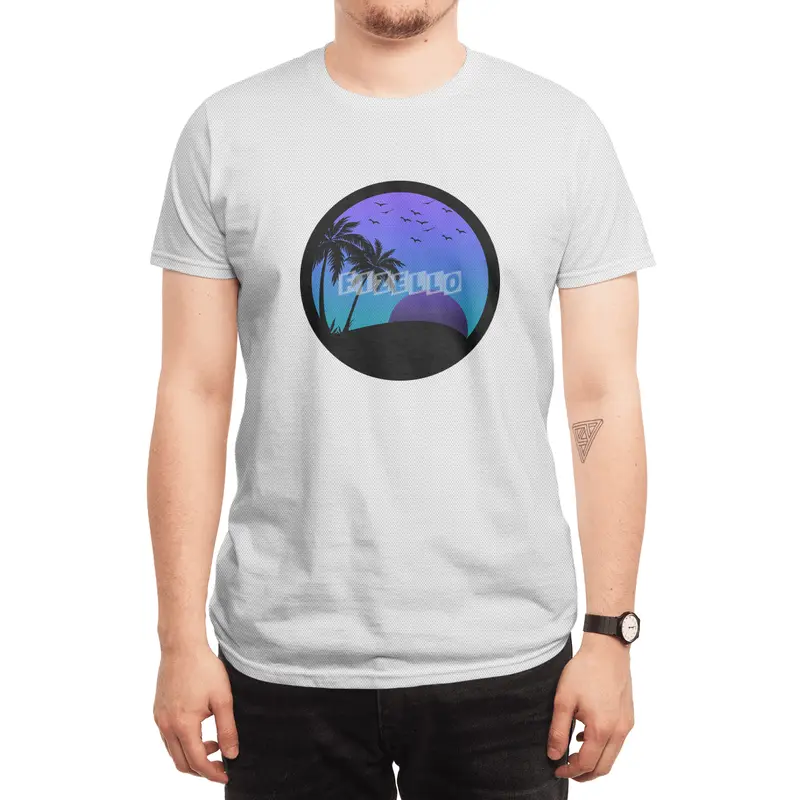 Beach Side Silhouette - Purple/Blue Spor T-Shirt