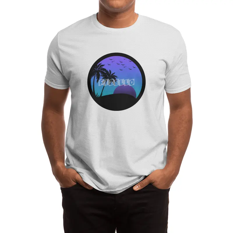 Beach Side Silhouette - Purple/Blue Spor T-Shirt