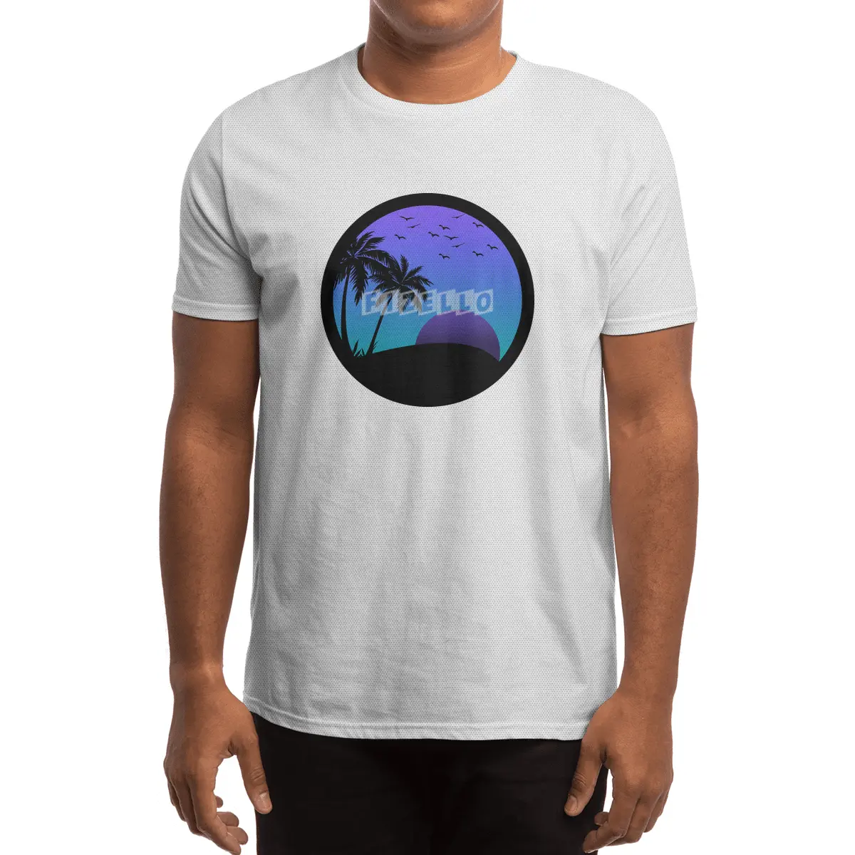 Beach Side Silhouette - Purple/Blue Spor T-Shirt