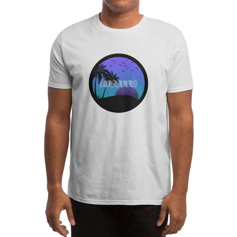 Beach Side Silhouette - Purple/Blue Spor T-Shirt