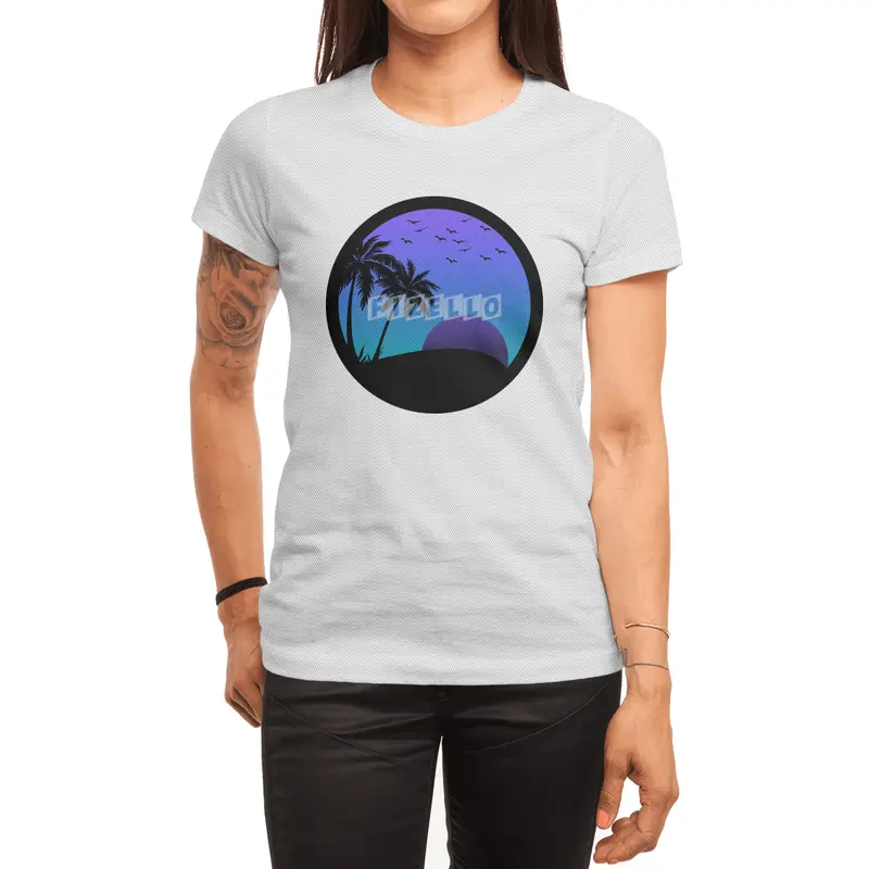 Beach Side Silhouette - Purple/Blue Spor T-Shirt