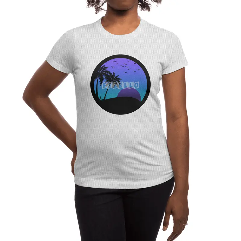 Beach Side Silhouette - Purple/Blue Spor T-Shirt
