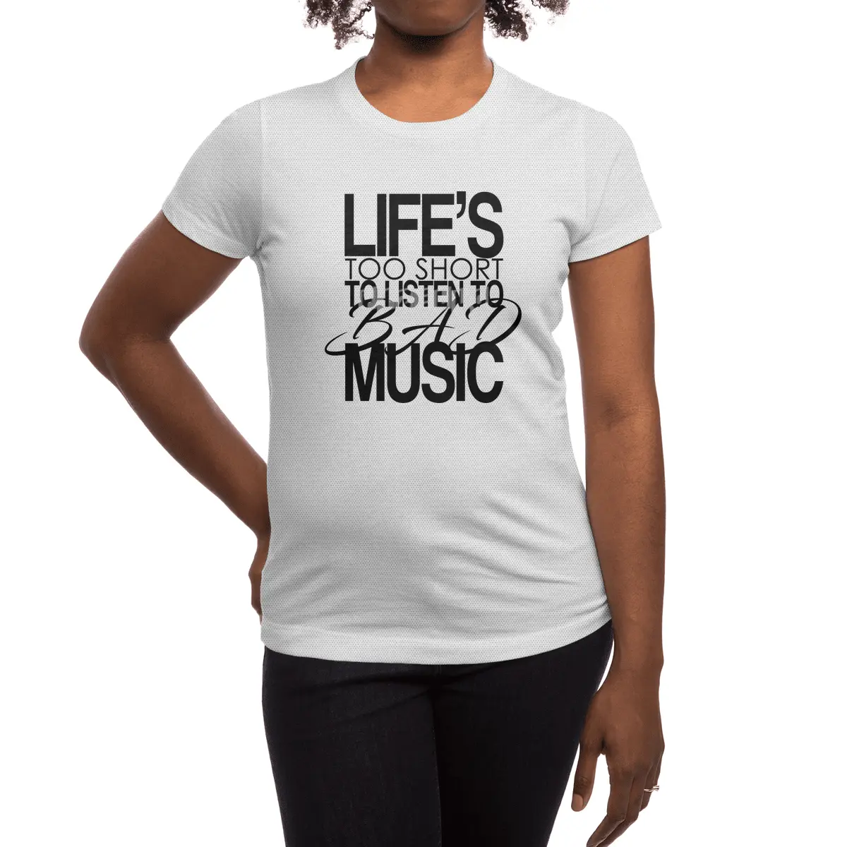 Life's too short to listen to bad music Spor T-Shirt