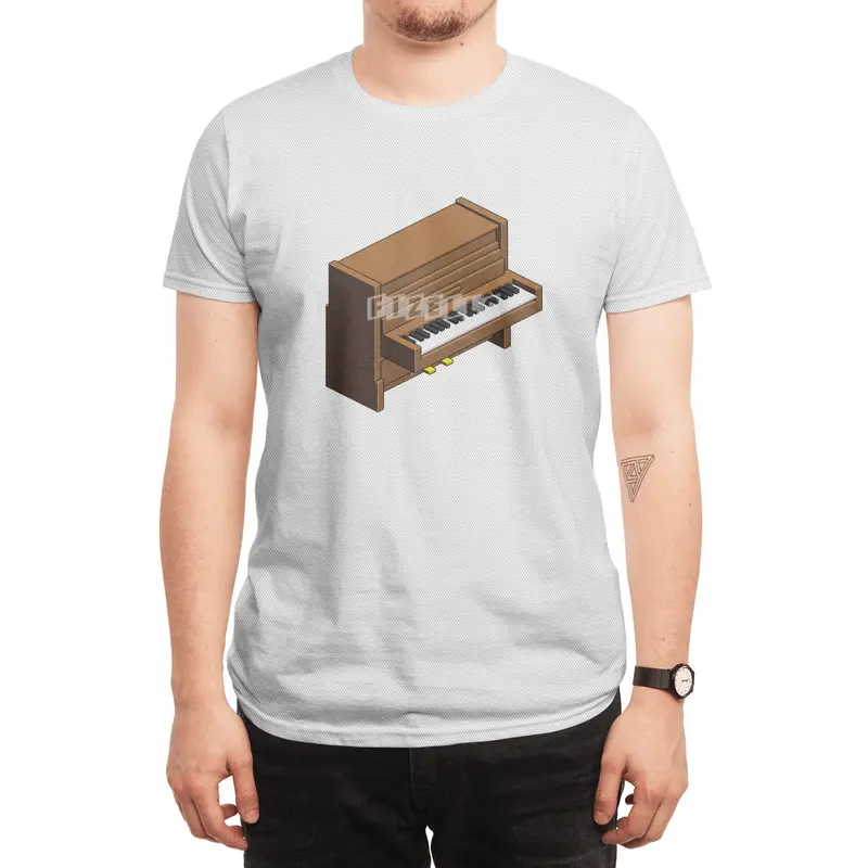 Classic wooden piano pixel art Spor T-Shirt