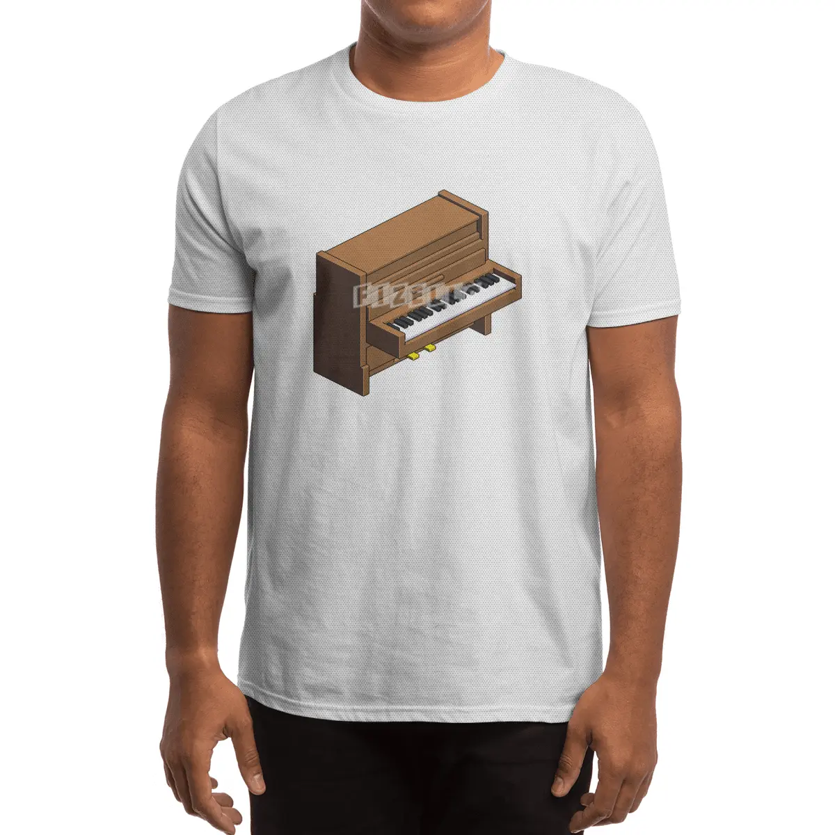 Classic wooden piano pixel art Spor T-Shirt