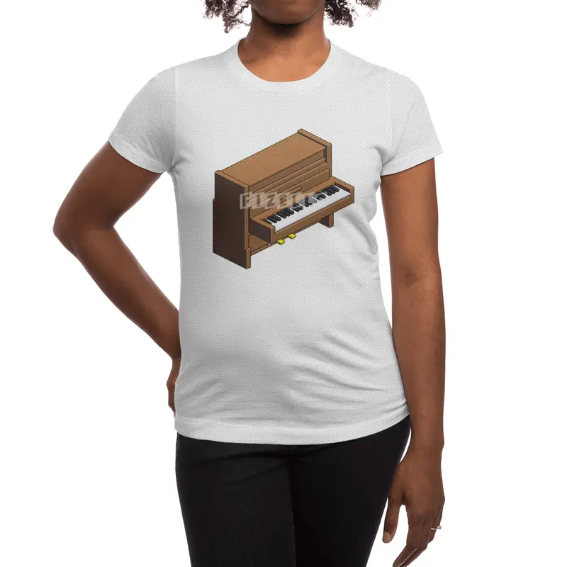 Classic wooden piano pixel art Spor T-Shirt