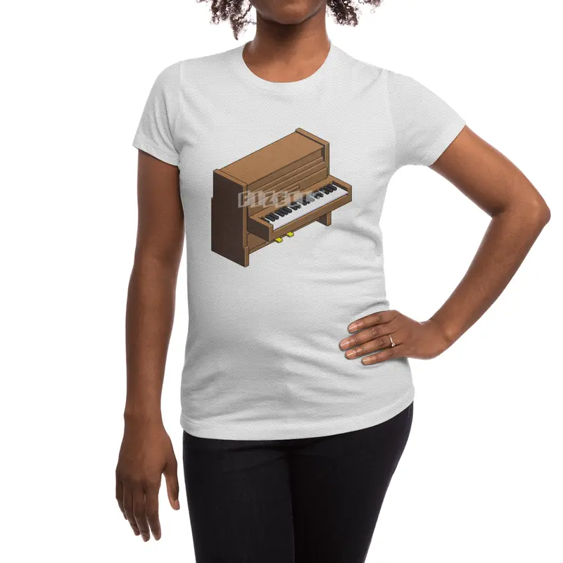 Classic wooden piano pixel art Spor T-Shirt