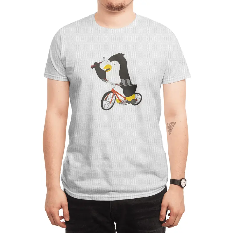 Cycling Penguin (w/ Piano Tuning Lever) Spor T-Shirt