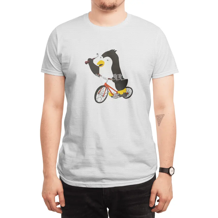 Cycling Penguin (w/ Piano Tuning Lever) Spor T-Shirt