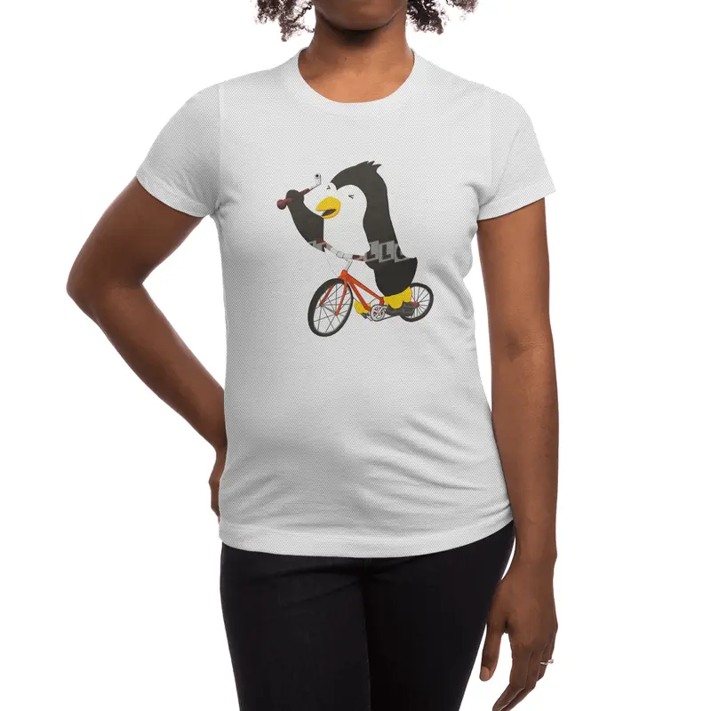 Cycling Penguin (w/ Piano Tuning Lever) Spor T-Shirt